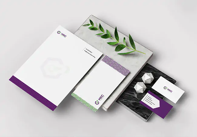 Corporate stationery branding design with letterheads and business cards by HashAdv Branding.