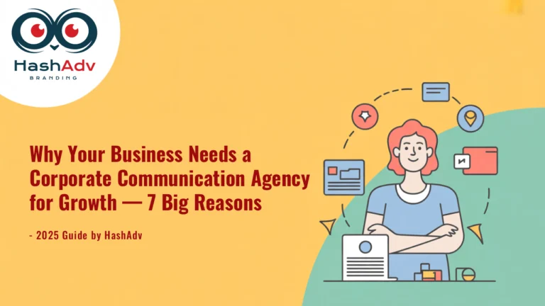 HashAdv team discussing corporate communication strategies for business growth in Hyderabad, 2025